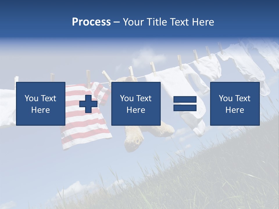 Cute Hanging Clothing PowerPoint Template