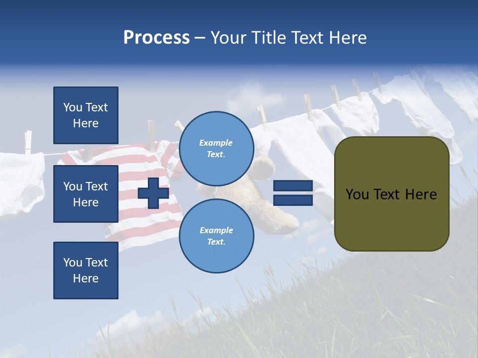 Cute Hanging Clothing PowerPoint Template