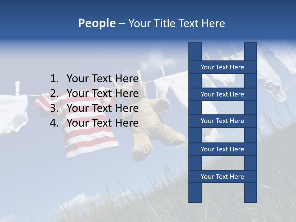 Cute Hanging Clothing PowerPoint Template