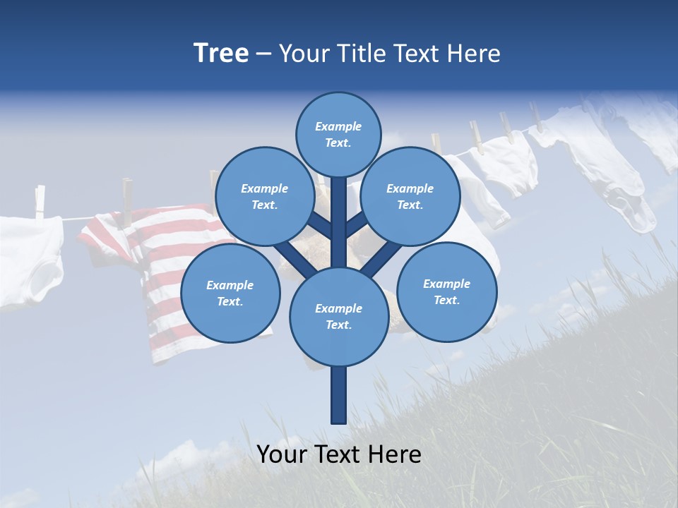 Cute Hanging Clothing PowerPoint Template