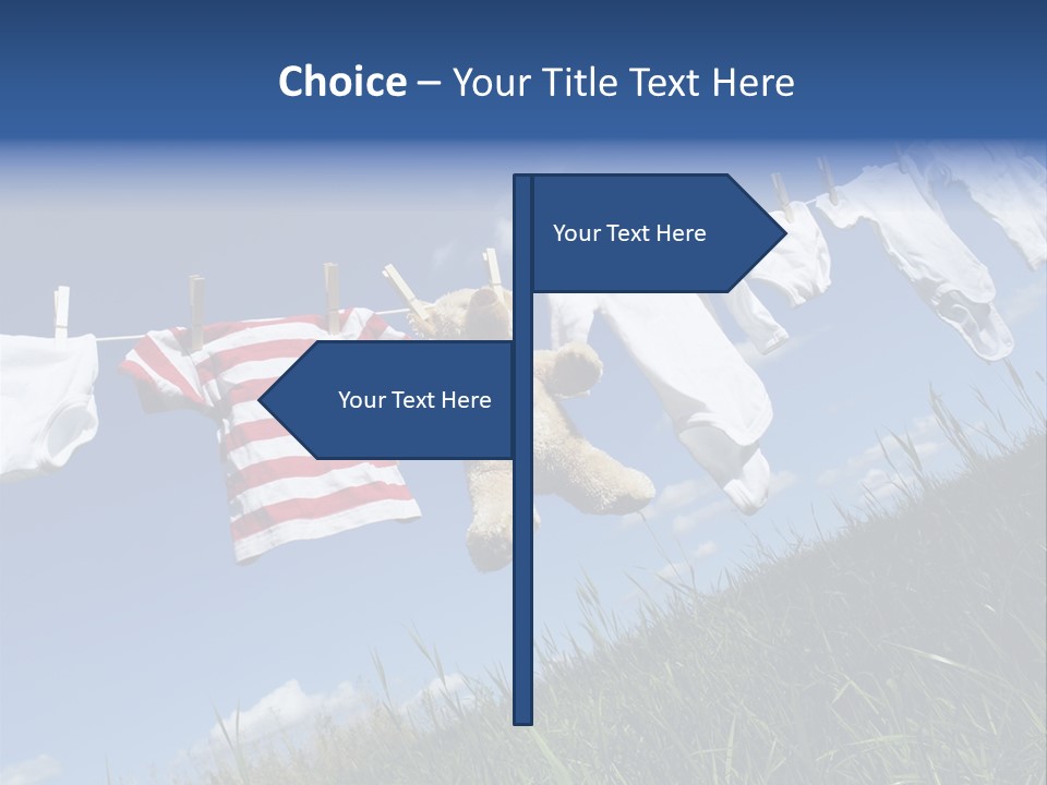 Cute Hanging Clothing PowerPoint Template