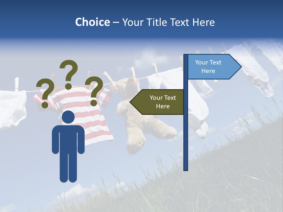 Cute Hanging Clothing PowerPoint Template