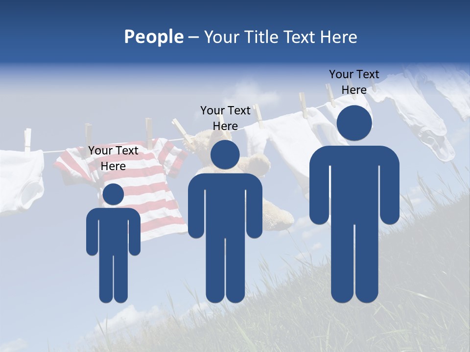 Cute Hanging Clothing PowerPoint Template