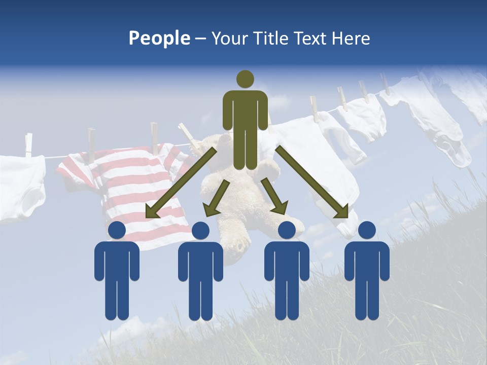 Cute Hanging Clothing PowerPoint Template