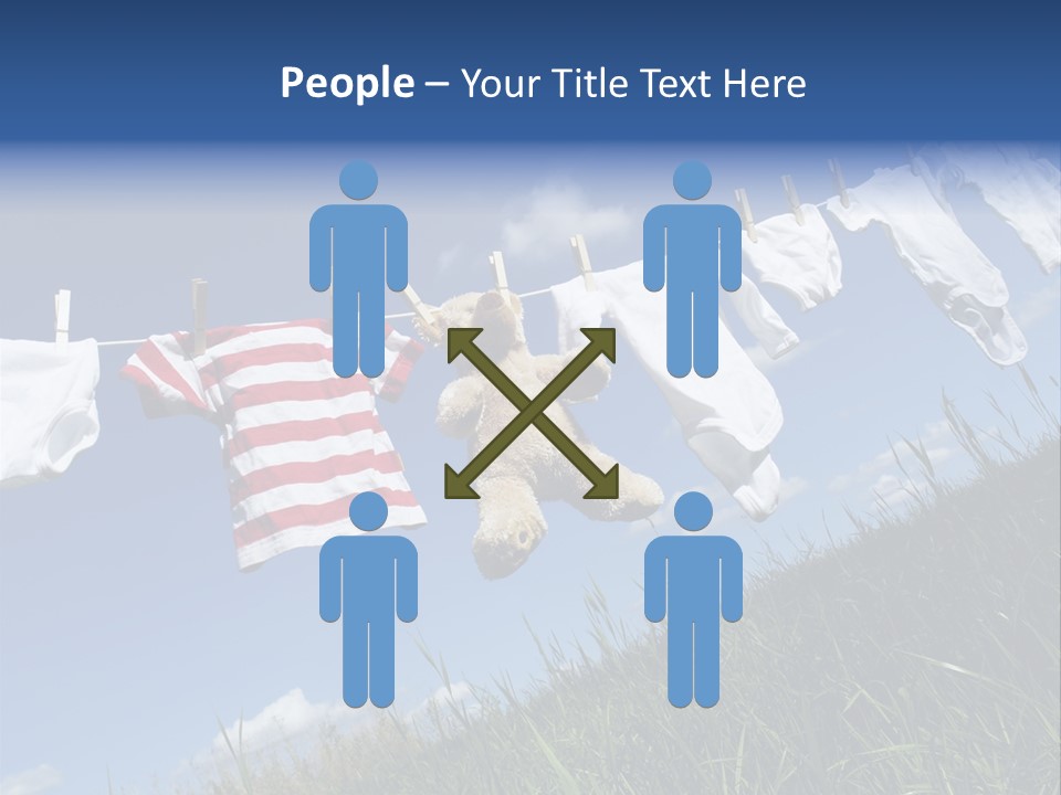 Cute Hanging Clothing PowerPoint Template