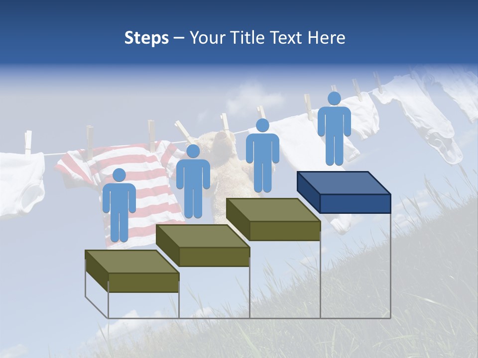 Cute Hanging Clothing PowerPoint Template