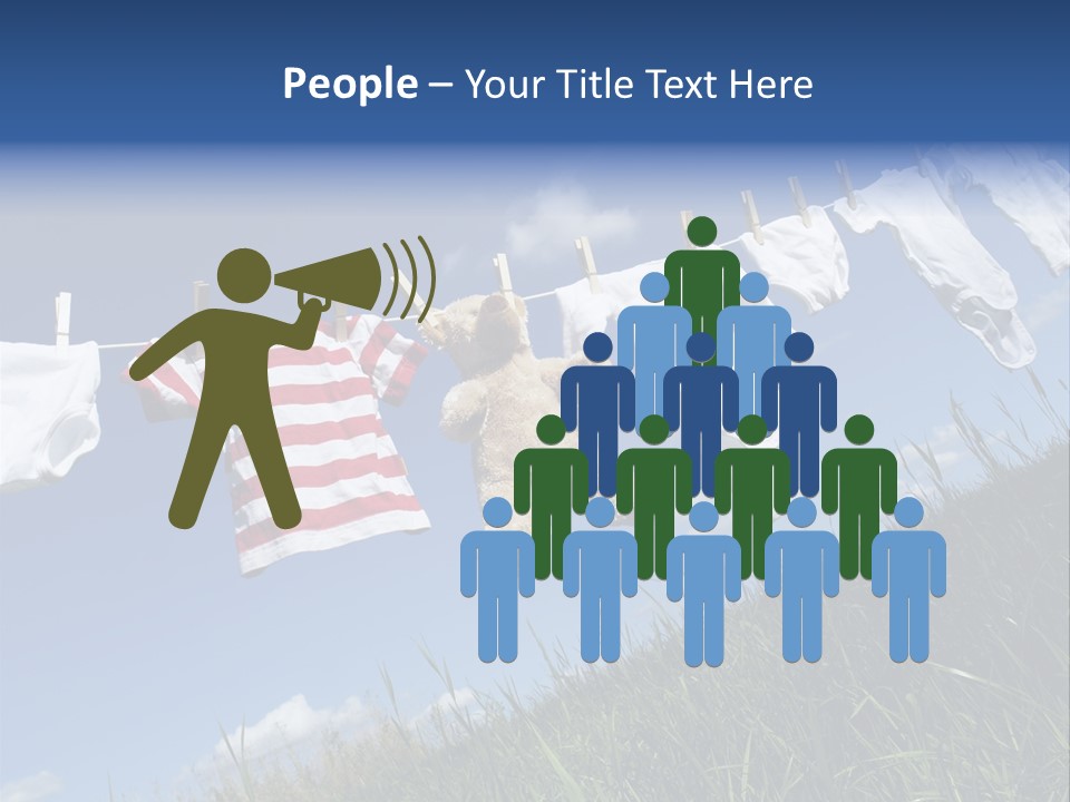 Cute Hanging Clothing PowerPoint Template