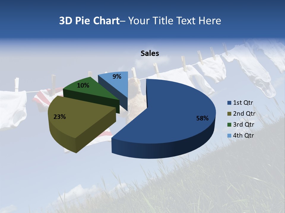 Cute Hanging Clothing PowerPoint Template