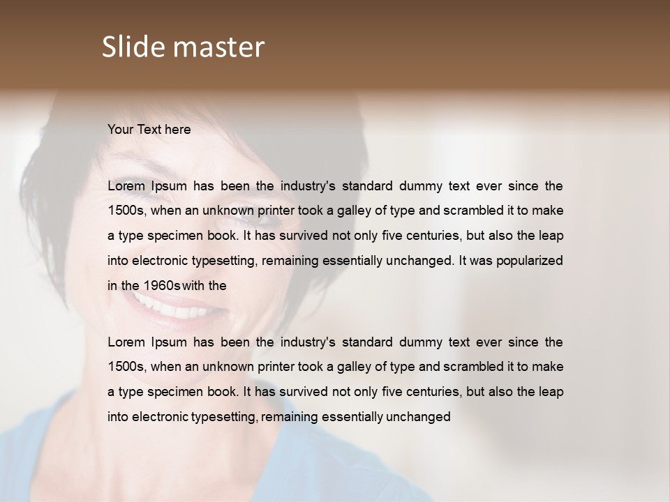 Home Middle Aged Adorable PowerPoint Template