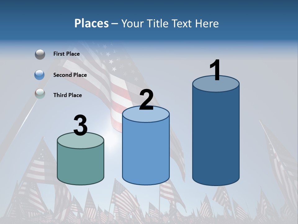 Flag Americana Wind PowerPoint Template