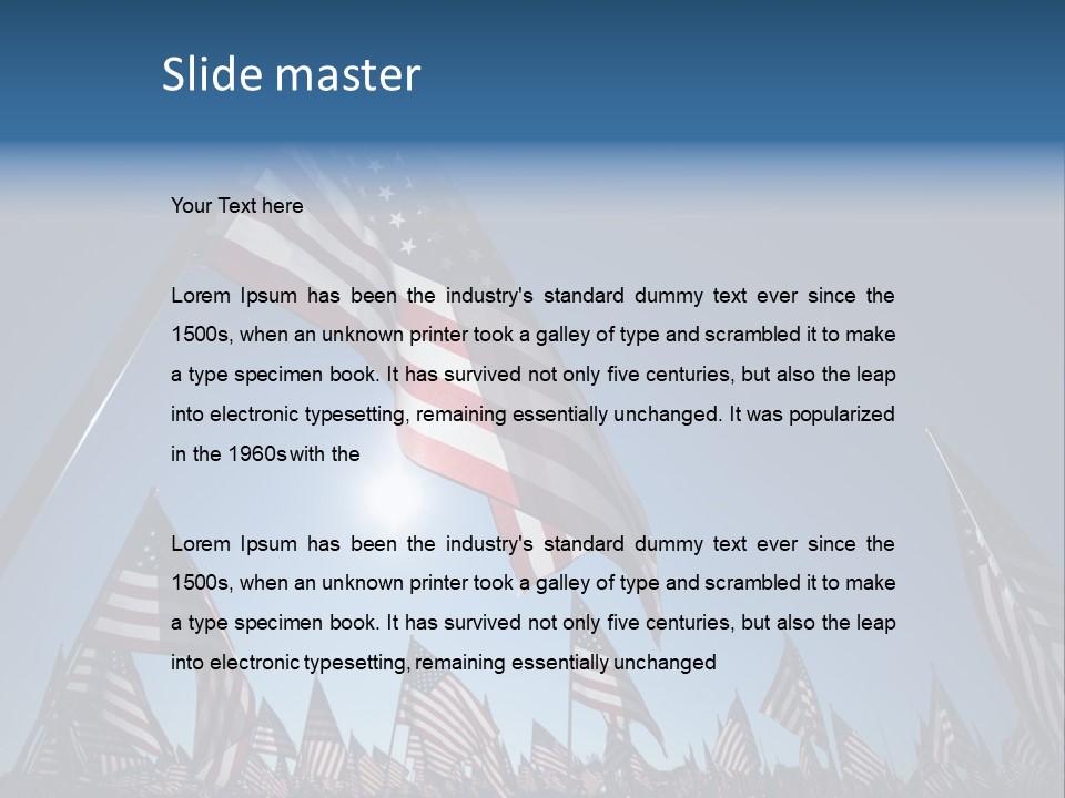 Flag Americana Wind PowerPoint Template
