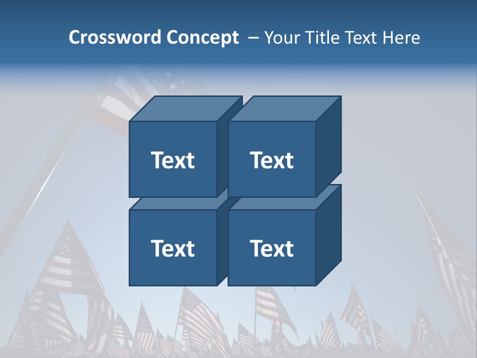 Flag Americana Wind PowerPoint Template