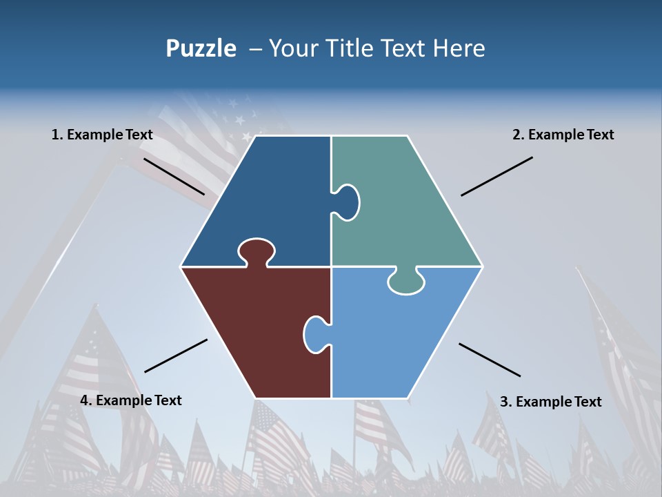 Flag Americana Wind PowerPoint Template