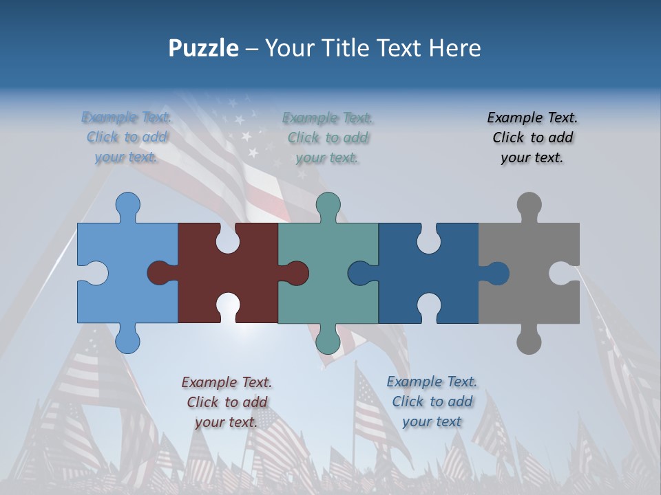 Flag Americana Wind PowerPoint Template