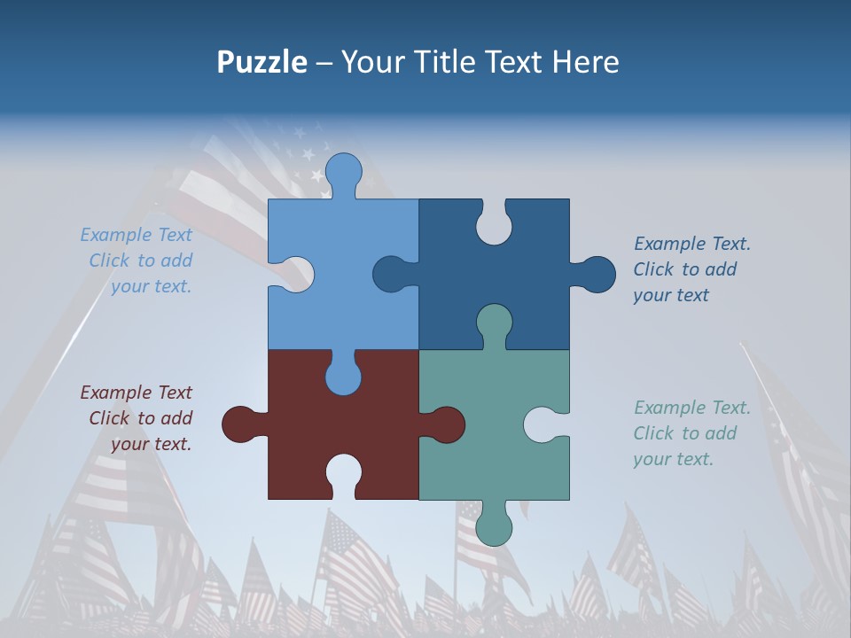 Flag Americana Wind PowerPoint Template