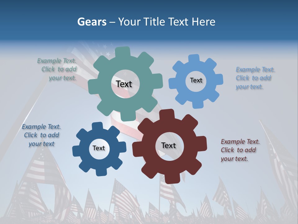 Flag Americana Wind PowerPoint Template