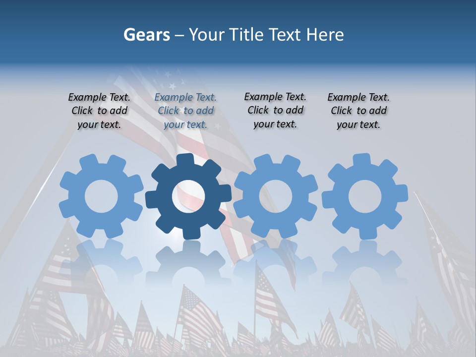 Flag Americana Wind PowerPoint Template
