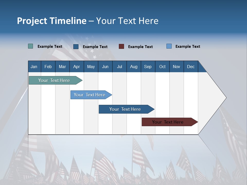 Flag Americana Wind PowerPoint Template