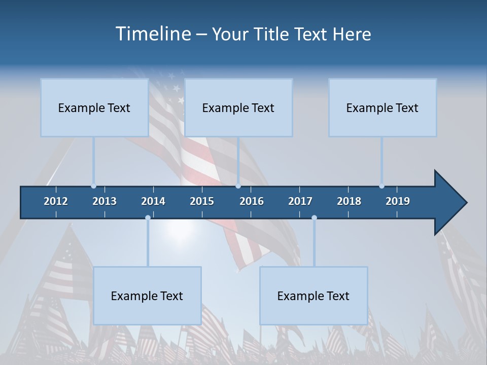 Flag Americana Wind PowerPoint Template