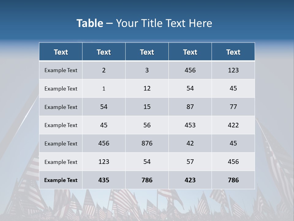 Flag Americana Wind PowerPoint Template