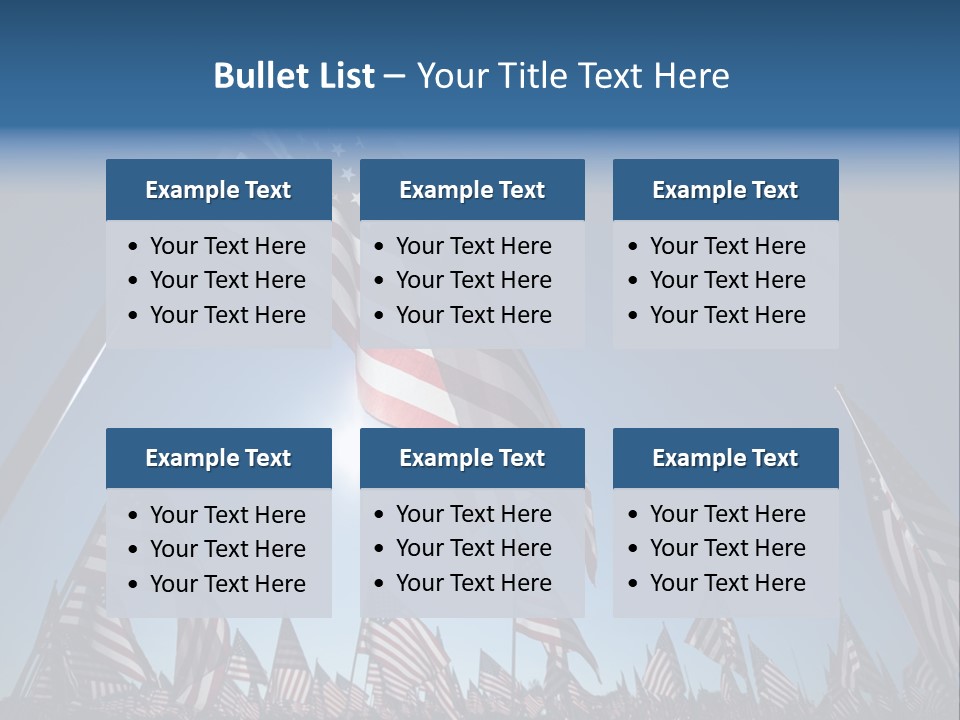 Flag Americana Wind PowerPoint Template