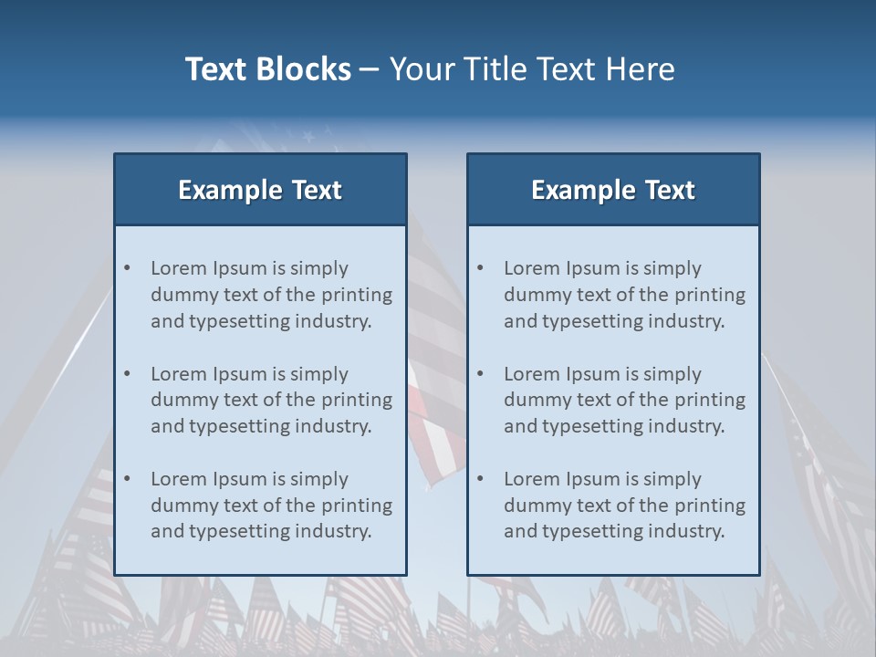 Flag Americana Wind PowerPoint Template