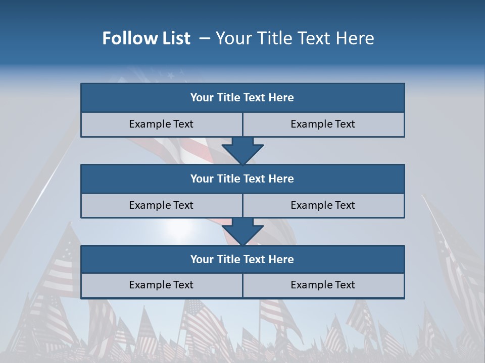 Flag Americana Wind PowerPoint Template
