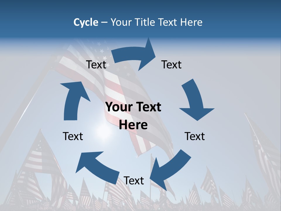 Flag Americana Wind PowerPoint Template
