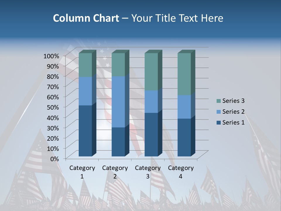 Flag Americana Wind PowerPoint Template