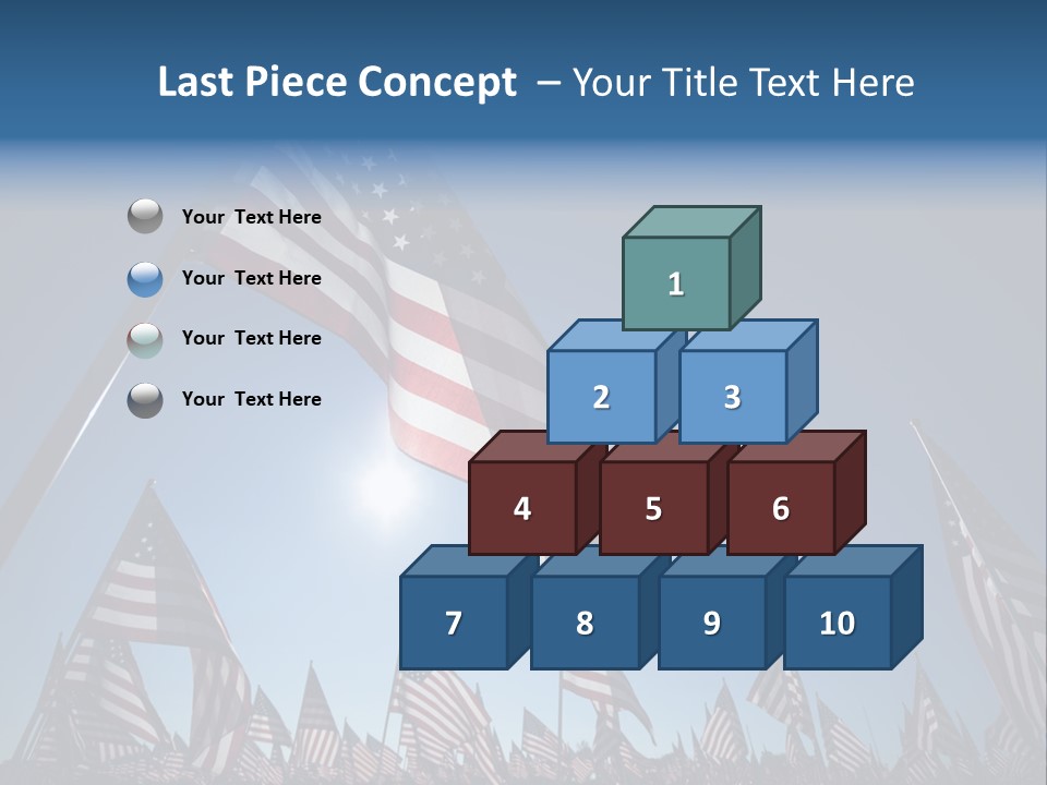 Flag Americana Wind PowerPoint Template