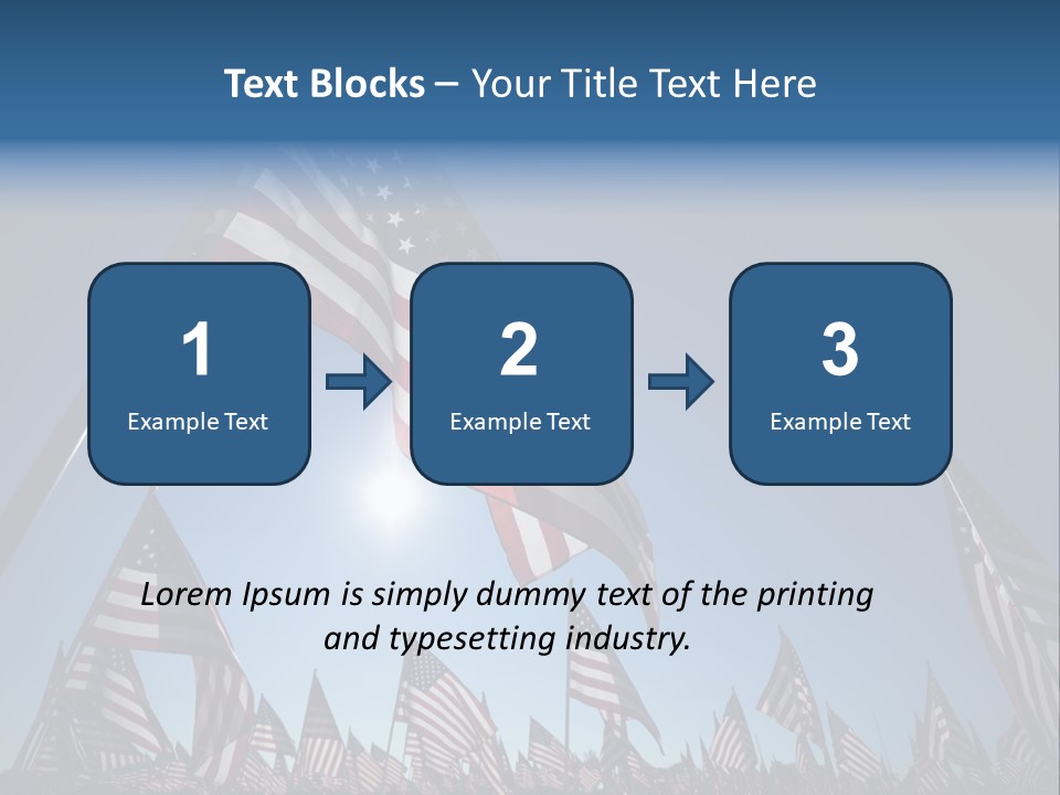 Flag Americana Wind PowerPoint Template