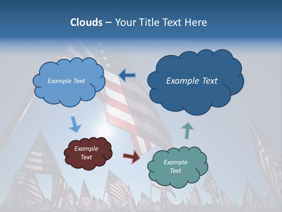 Flag Americana Wind PowerPoint Template