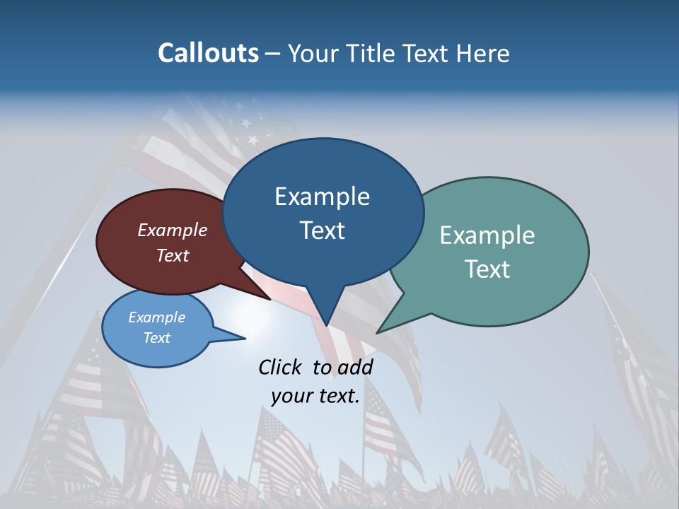 Flag Americana Wind PowerPoint Template