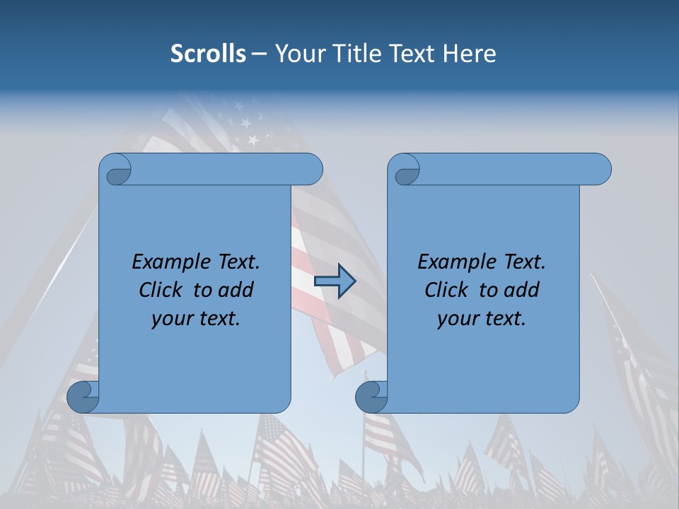 Flag Americana Wind PowerPoint Template