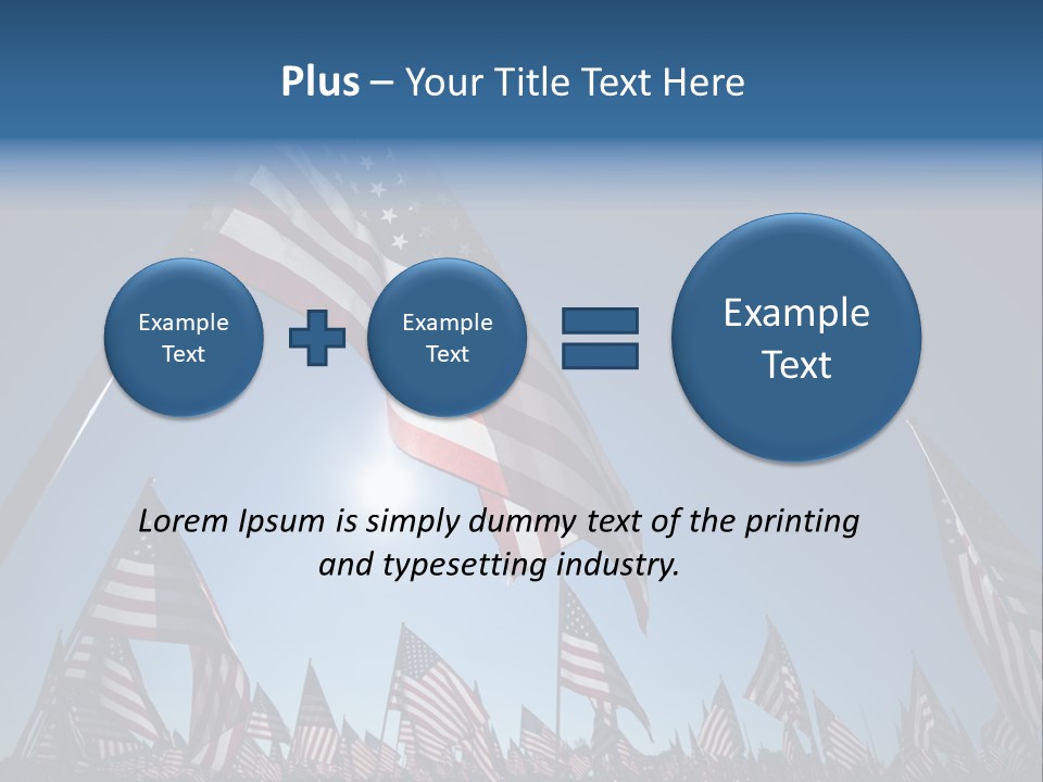 Flag Americana Wind PowerPoint Template