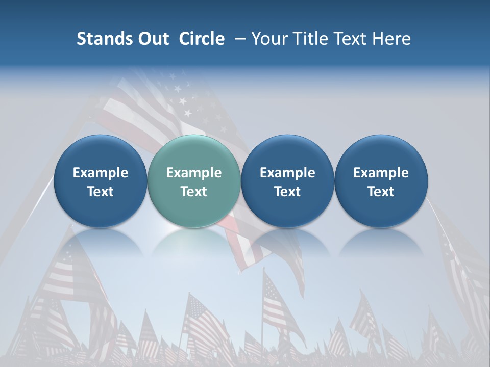 Flag Americana Wind PowerPoint Template