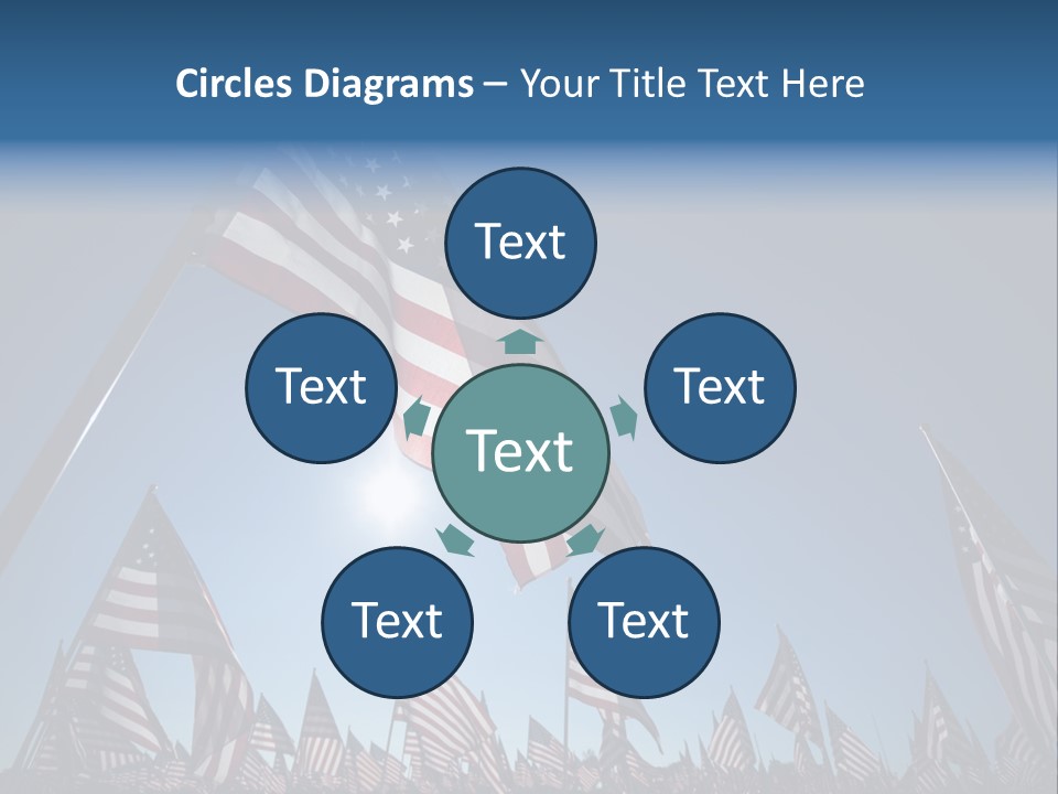 Flag Americana Wind PowerPoint Template