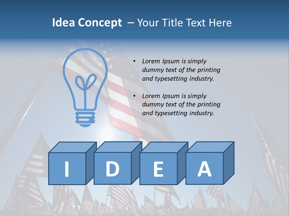 Flag Americana Wind PowerPoint Template