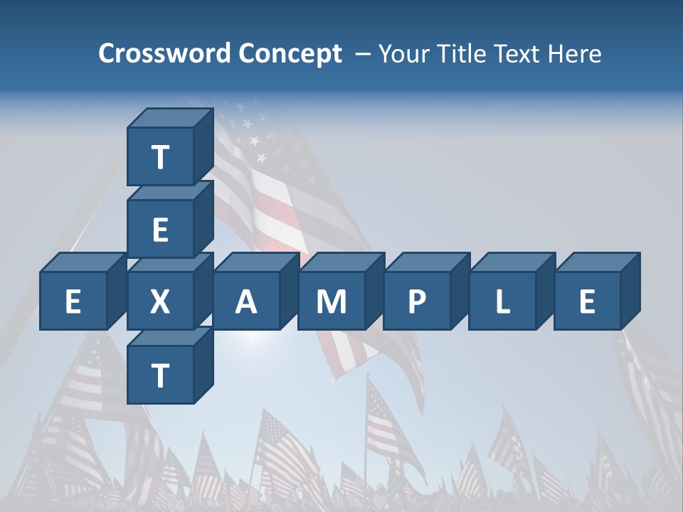 Flag Americana Wind PowerPoint Template