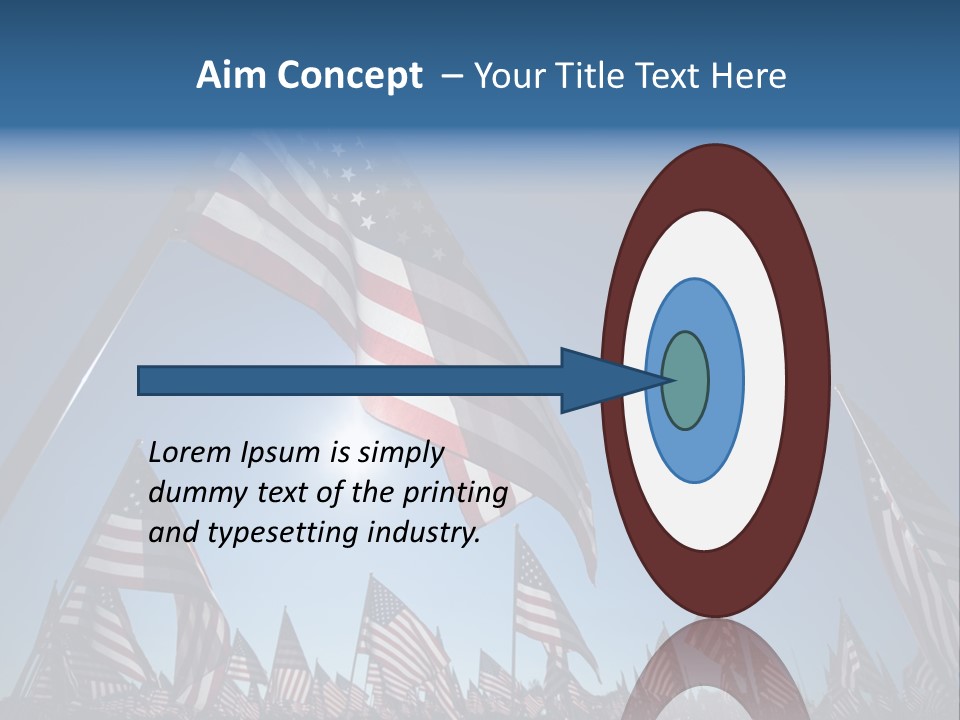 Flag Americana Wind PowerPoint Template