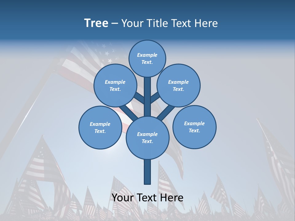 Flag Americana Wind PowerPoint Template
