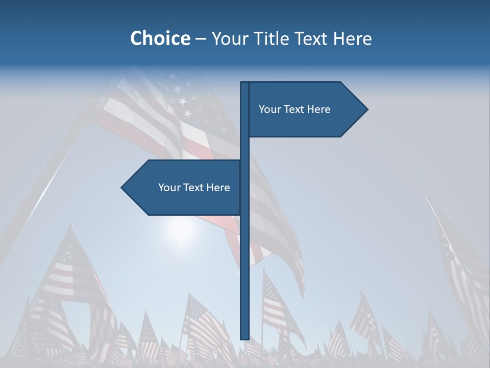 Flag Americana Wind PowerPoint Template