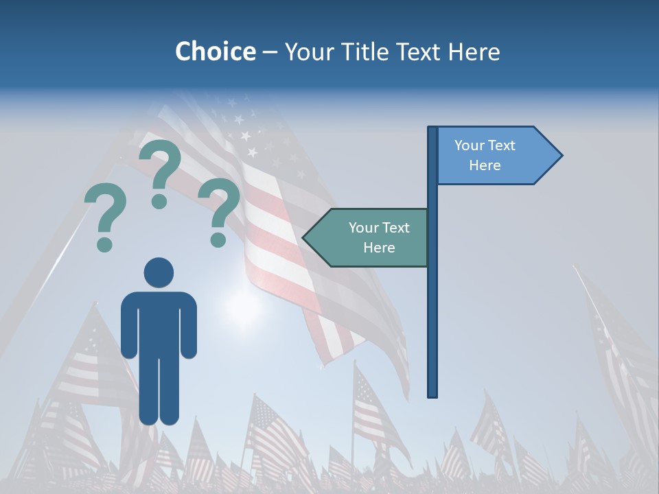 Flag Americana Wind PowerPoint Template