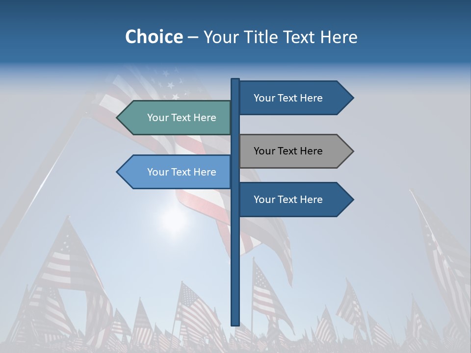 Flag Americana Wind PowerPoint Template