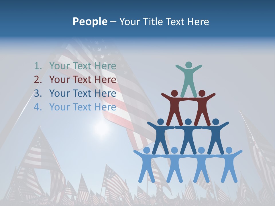 Flag Americana Wind PowerPoint Template