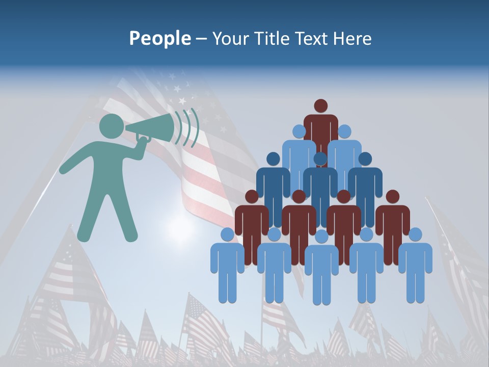 Flag Americana Wind PowerPoint Template