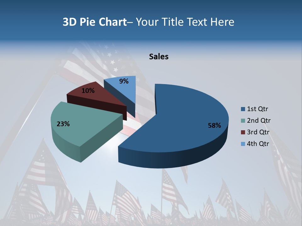 Flag Americana Wind PowerPoint Template