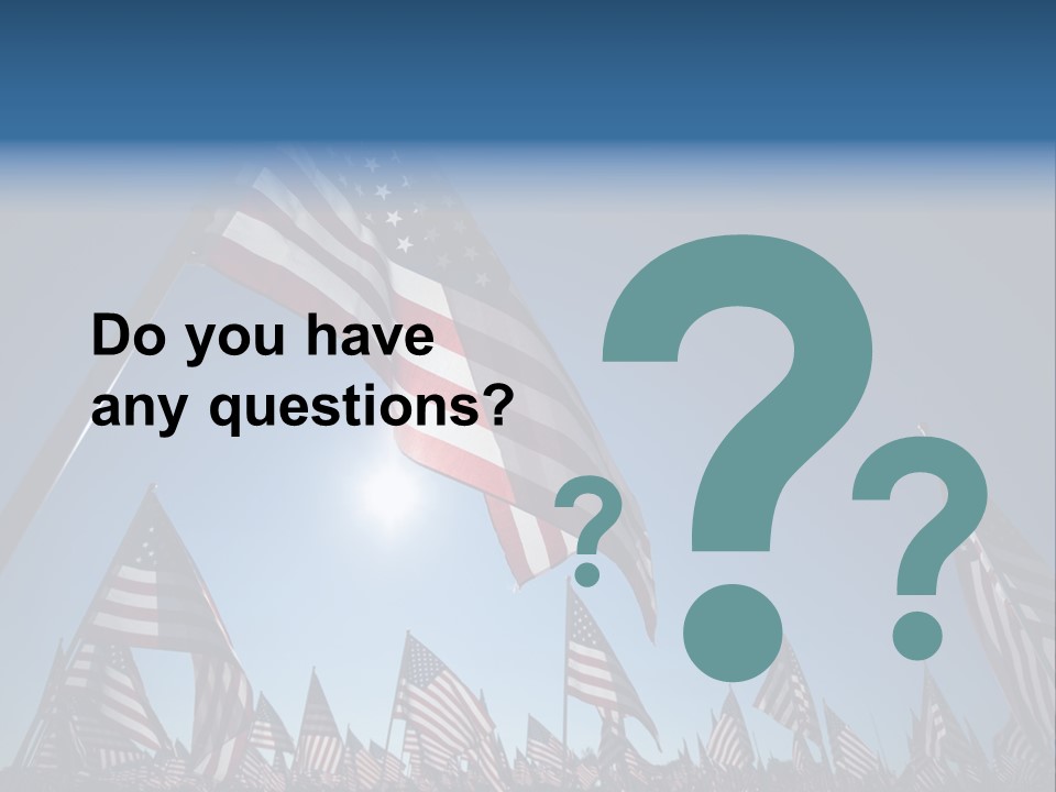 Flag Americana Wind PowerPoint Template