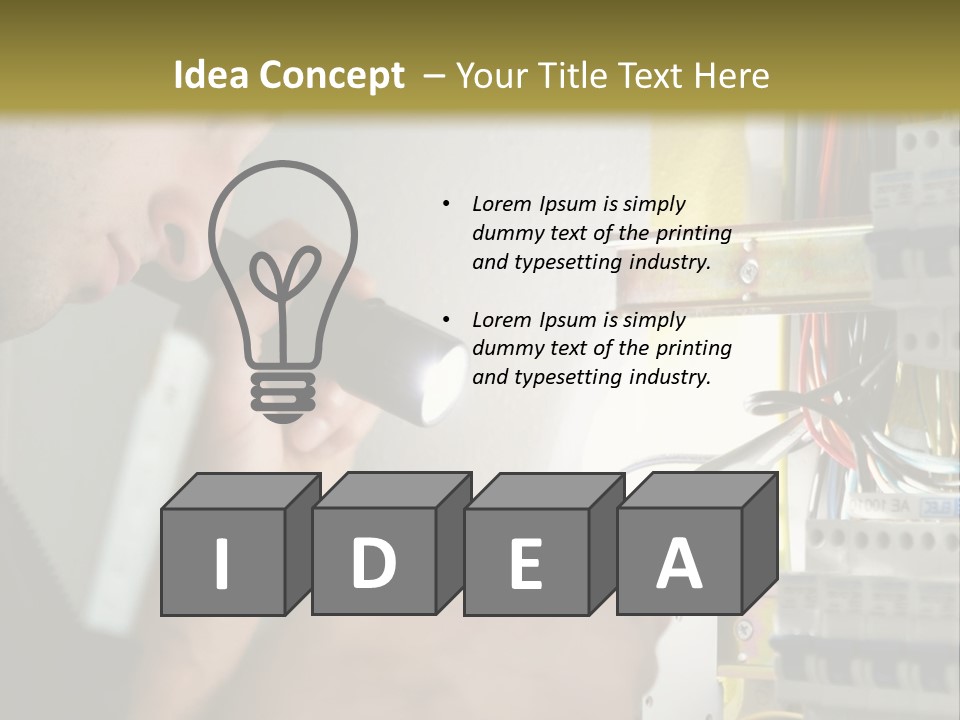Skill Man Cable PowerPoint Template