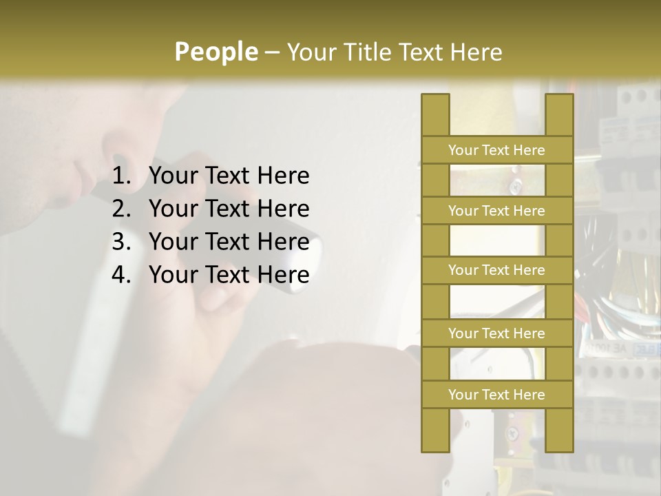 Skill Man Cable PowerPoint Template